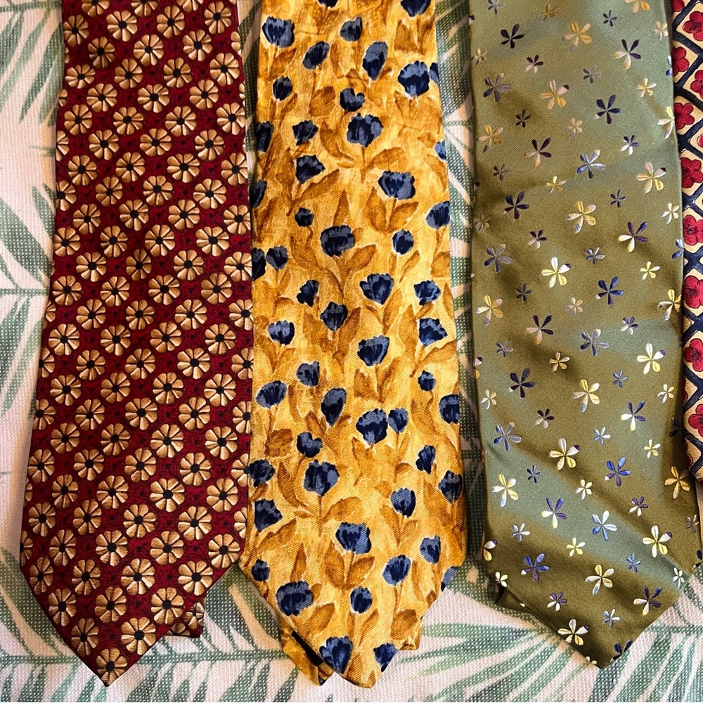 Men's Flower Patterned Ties Set - image 2